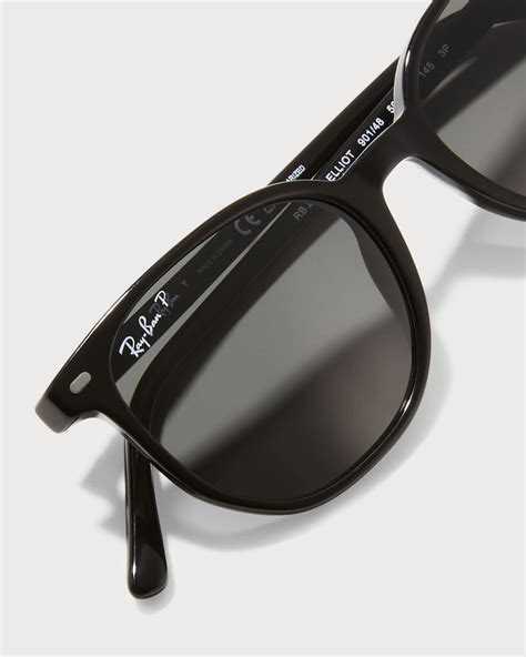 men's square acetate logo sunglasses